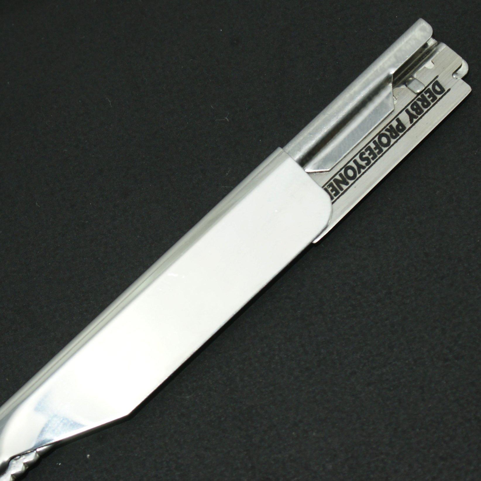 MacRazors+Products Professional Barber Straight Edge Barber Razors Macs Brand-50-01 (White Handle Razors)
