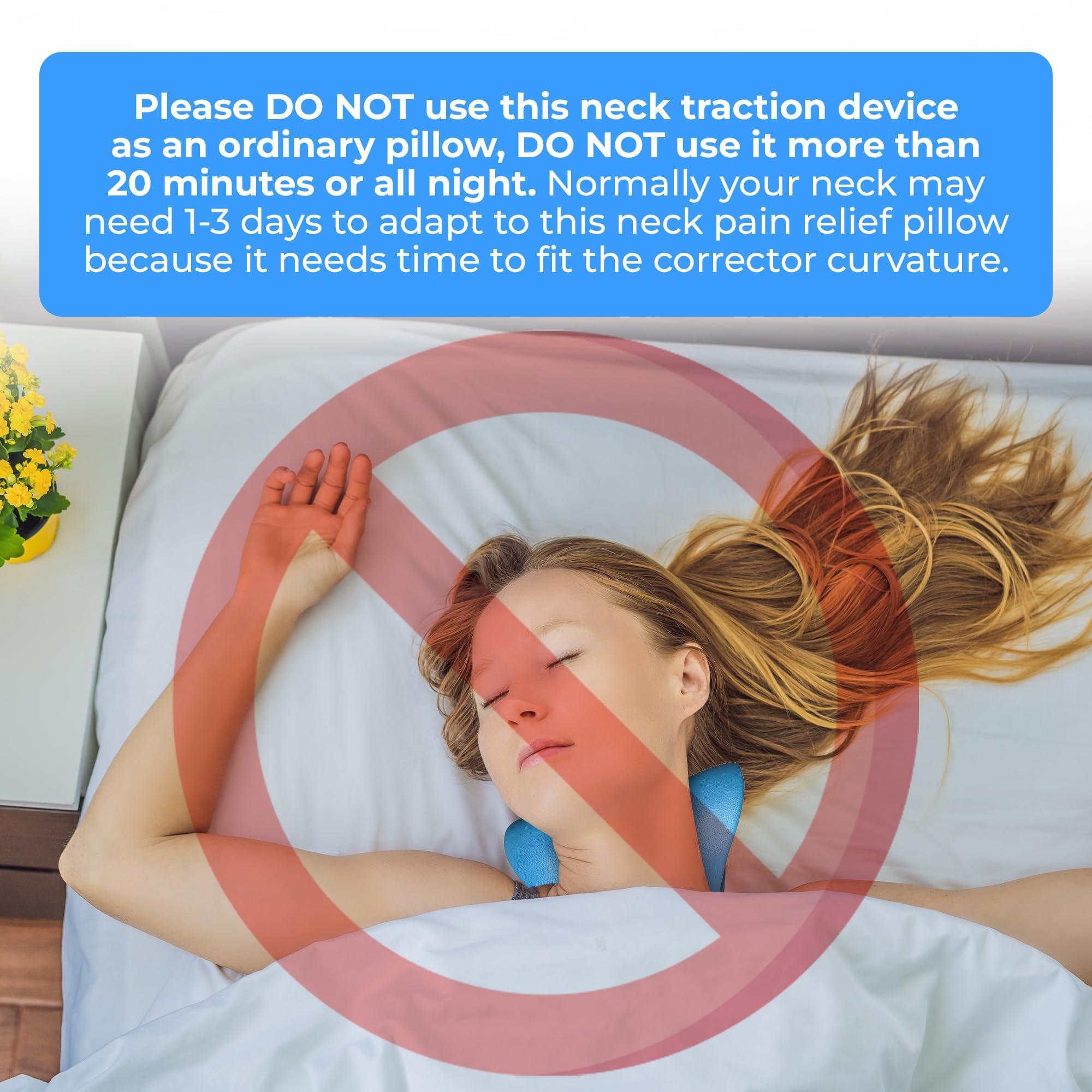 YOGI GRIPS YOGI GRIPS Neck Shoulder Stretcher Relaxer,Cervical Traction Device Hump Corrector,Dowagers,Tech Neck,Tmj Pain Relief,Firm Foam,Cervical Spine Alignment,Chiropractic Pillow Stretcher(Black)(Blue)