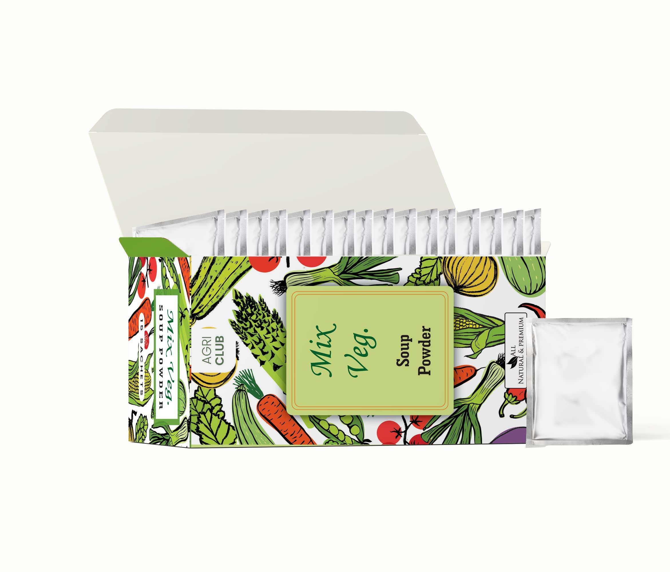 AGRI CLUB Agri Club Instant Mix Veg Soup Powder 15 Sachets, Each 15gm