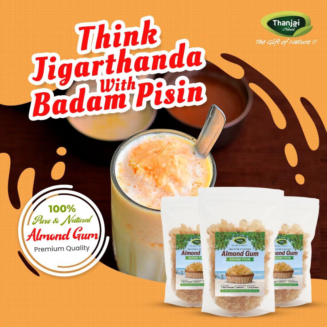 Thanjai Natural Thanjai Natural Almond Gum 250 Grams Badam Pisin Badam Gum Best First Quality Pure, Natural