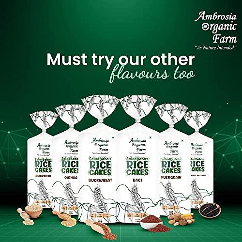 Ambrosia Organic Farm Ambrosia Organic Farm Healthy Quinoa Rice Cake 27 Calories, No Fat, No Cholesterol, No Sugar, Gluten Free, Lightly Salted (150g Each) (Pack of 4)