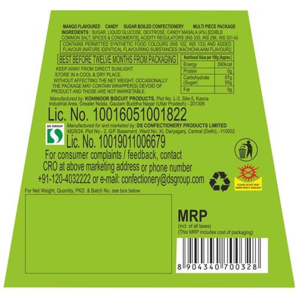 Generic Pulse Candy Pass Pass Sensational Kacchaa Aam Flavor Candy - 167 Pcs Jar, 4 Grams