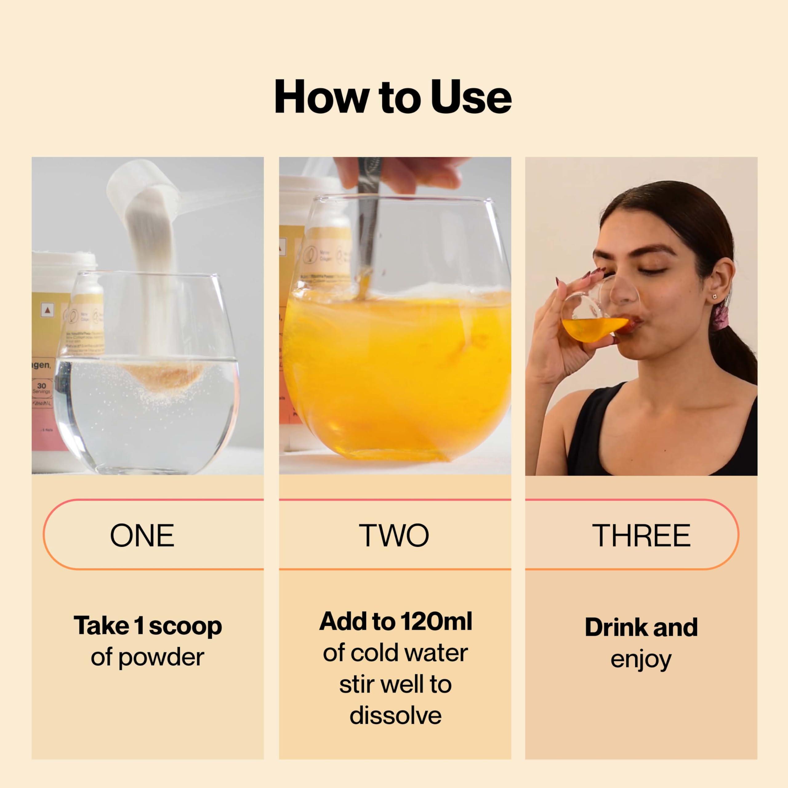 SETU Setu Skin: Youthful Marine Collagen Powder (15 Sachets) | Collagen Supplements for Women & Men | Hydrolyzed Type 1 & 3 Collagen for Healthy Skin, Hair & Nails | Peach Mango Flavor