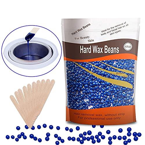 ROIEST ROIEST Hard Wax Beans for Painless Hair Removal, Brazilian Waxing for Face, Eyebrow, Back, Chest, Bikini Areas, Legs At Home 100g bag