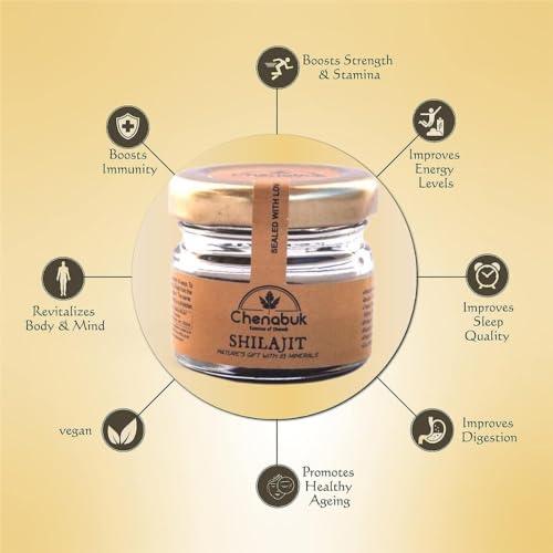 Chenabuk Essence of Chenab Chenabuk Pure Kashmiri himalayan Shilajit | Shilajeet | Organic Shilajeet | Original and Pure Shilajit/Shilajeet Resin 10gm
