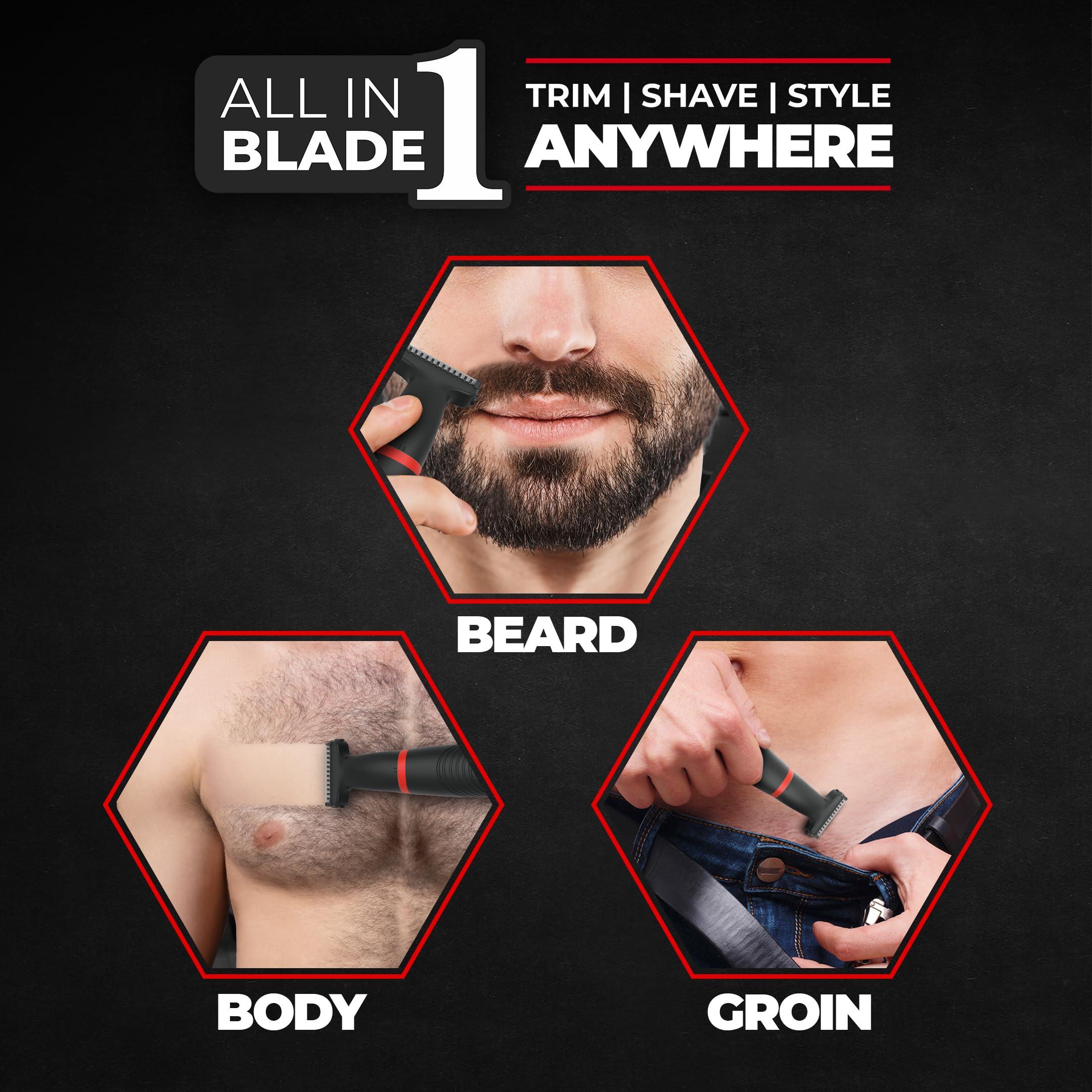BEARDO Beardo I Blade Replaceable Blade (Pack of 2) | Dual sided edges | Perfect Multipurpose Trimmer for Beard, Body and Groin | Replacement Blades for I Blade Multipurpose Trimmer