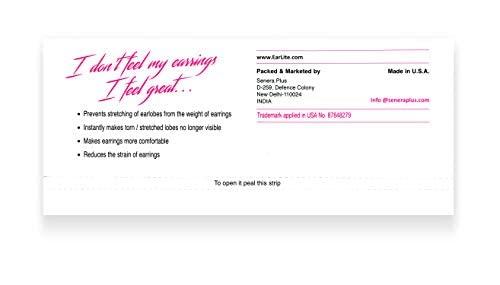 EarLite EarLite 180 (60 Ea X 3 Packs) Invisible Earring Ear Support Waterproof Patches in ZipLock Pouch - Made in USA