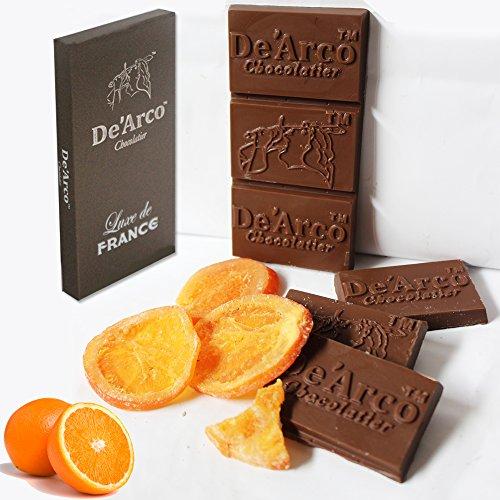 De'Arco Chocolatier De'Arco Chocolatier Perfect Rakhi Gift for Sister, Premium Dark Chocolate Bar, 30% Dark Chocolate with Orange, 80G