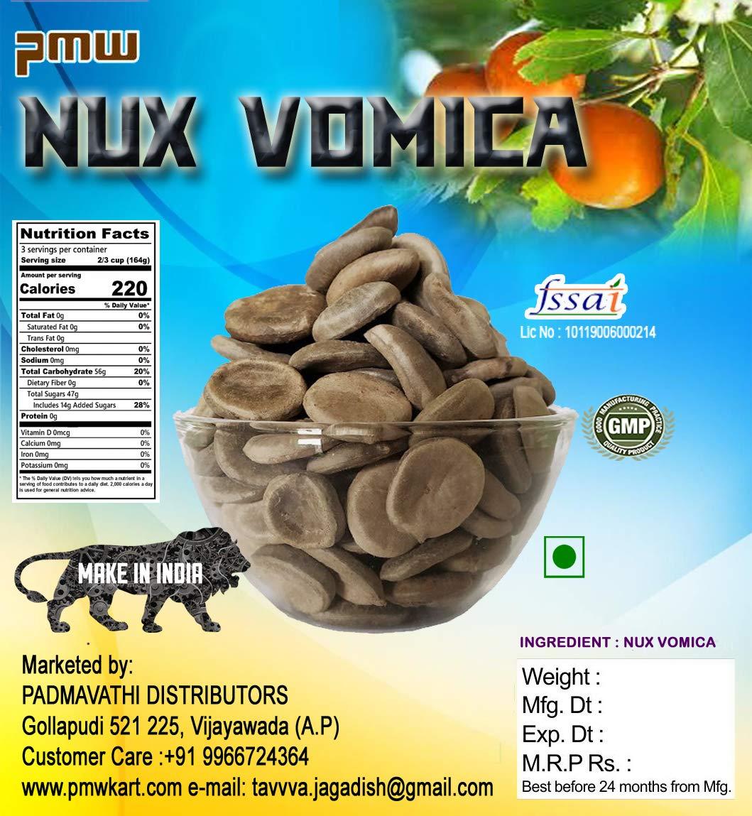 pmw Pmw - 250 G - Jar Pack - Strychnos Nux - Vomica - Nux - Vomica - Poison Nut - Quaker - Yettikottai - Kupilu - Mushini - Mushti Seeds