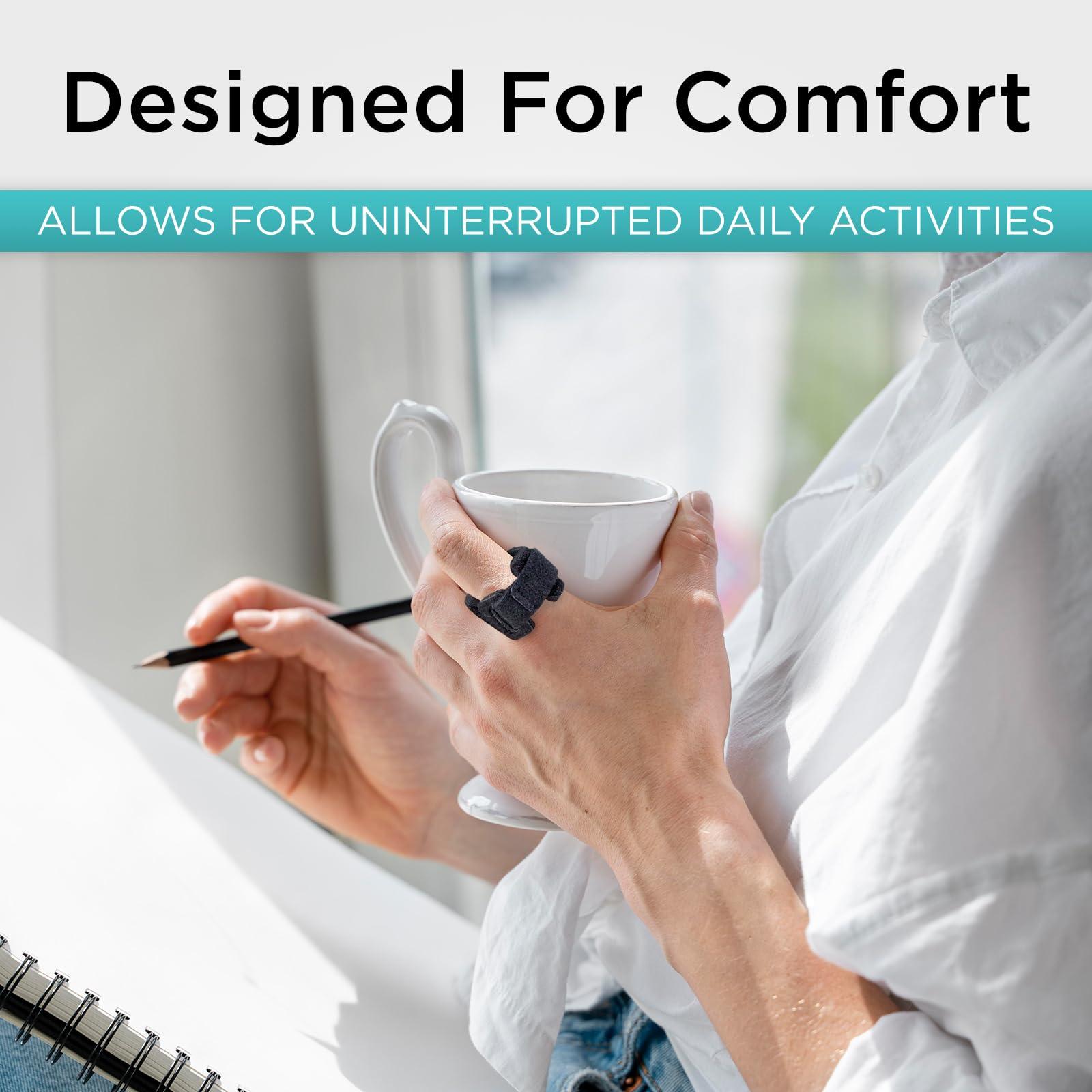 Vive Trigger Finger Splint by Vive - Support Brace for Straightening Curved, Bent, Locked & Stenosing Tenosynovitis Hands - Tendon Release & Pain Relief