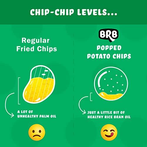 BRB BRB Popped Potato Chips | Not Baked, Not Fried | 85 Grams | Bhel Flavour | 60% Less Fat | Low Calorie | Healthy Snack,XXL Tub - Bingeworthy!