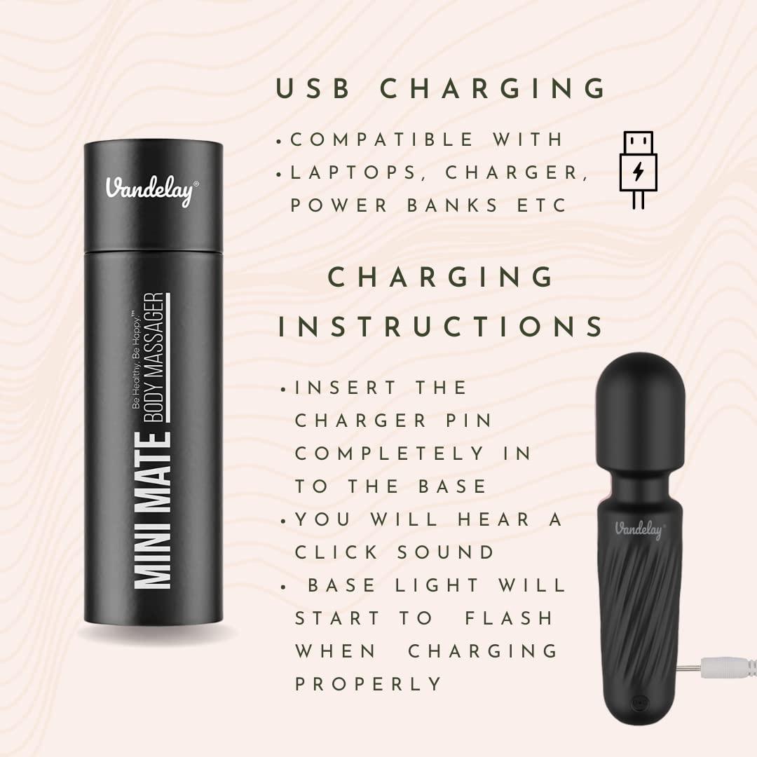 Vandelay Vandelay Mini Mate Body Massager (Dark Black)