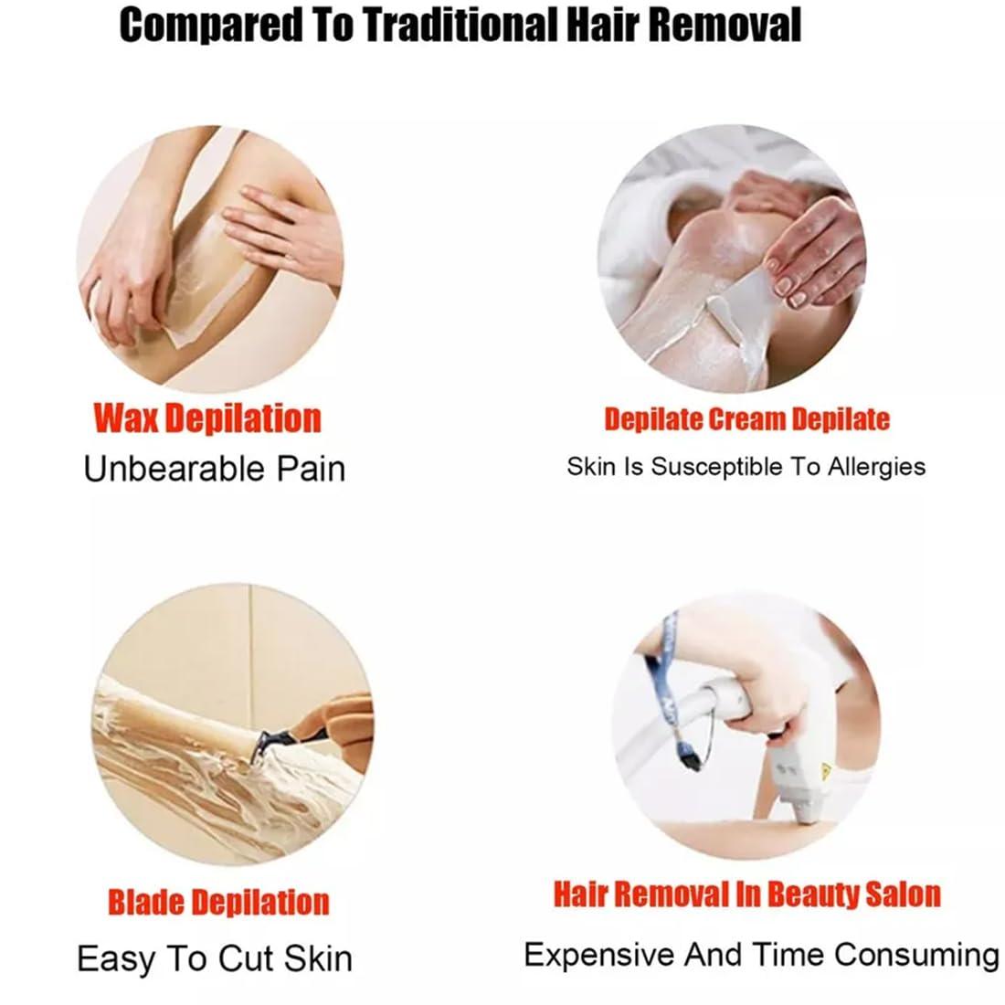 adbeni Adbeni Epilator Painless Hair Removal Exfoliation, For Women & Men, Magic Hair Remover Tool For Arms Legs Back, Washable, Smooth Silky Skin