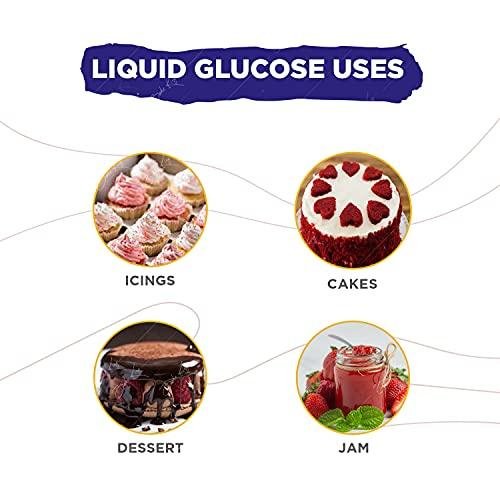 BAKE KING BAKE KING Liquid Glucose 500gm, Liquid Glucose (Syrup) Liquid Glucose for Making Cake and ice Cream, Sweetener for Deserts, Liquid Glucose for Ice Cream, Liquid Glucose 500gm
