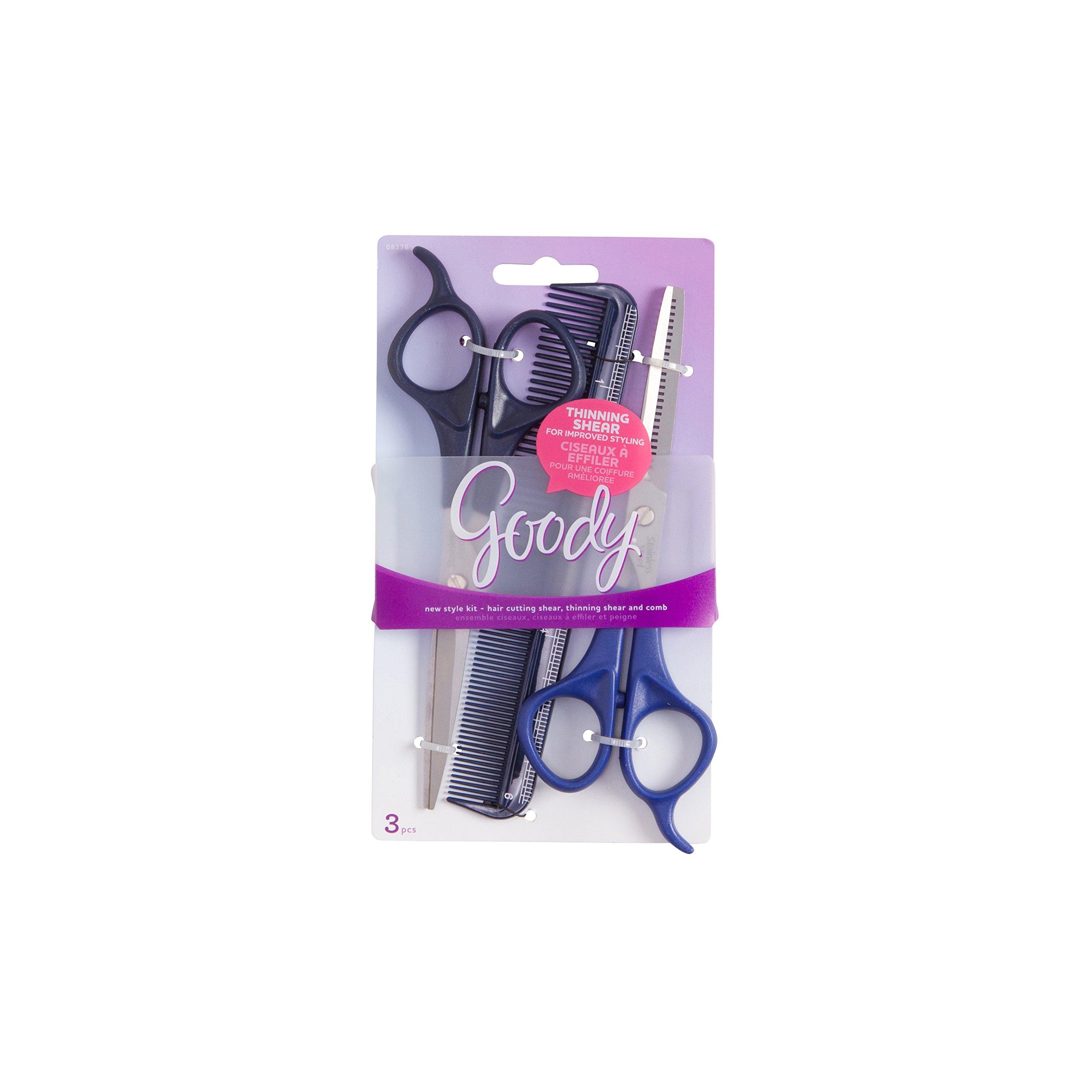 GOODY Goody 3 Piece New Style Kit with Hair Cutting Shear, Thinning Shear and Comb
