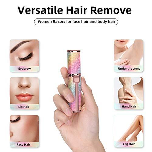 MACVL5 MACVL5 Rechargeable Eyebrow Epilator & Facial Hair Removal Razor for Women, 2 IN 1 Electric Eyebrows Trimmer And Women\'s Face Hair Remover, Lips Nose Body Hair Shaver for Women