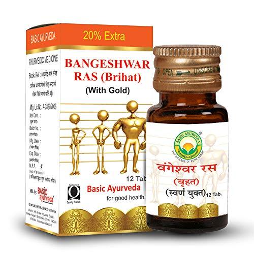 BASIC AYURVEDA BASIC AYURVEDA Brihat Bangeshwar Ras with Gold 12 Tablets | Ayurvedic Supplements for Urine Health |