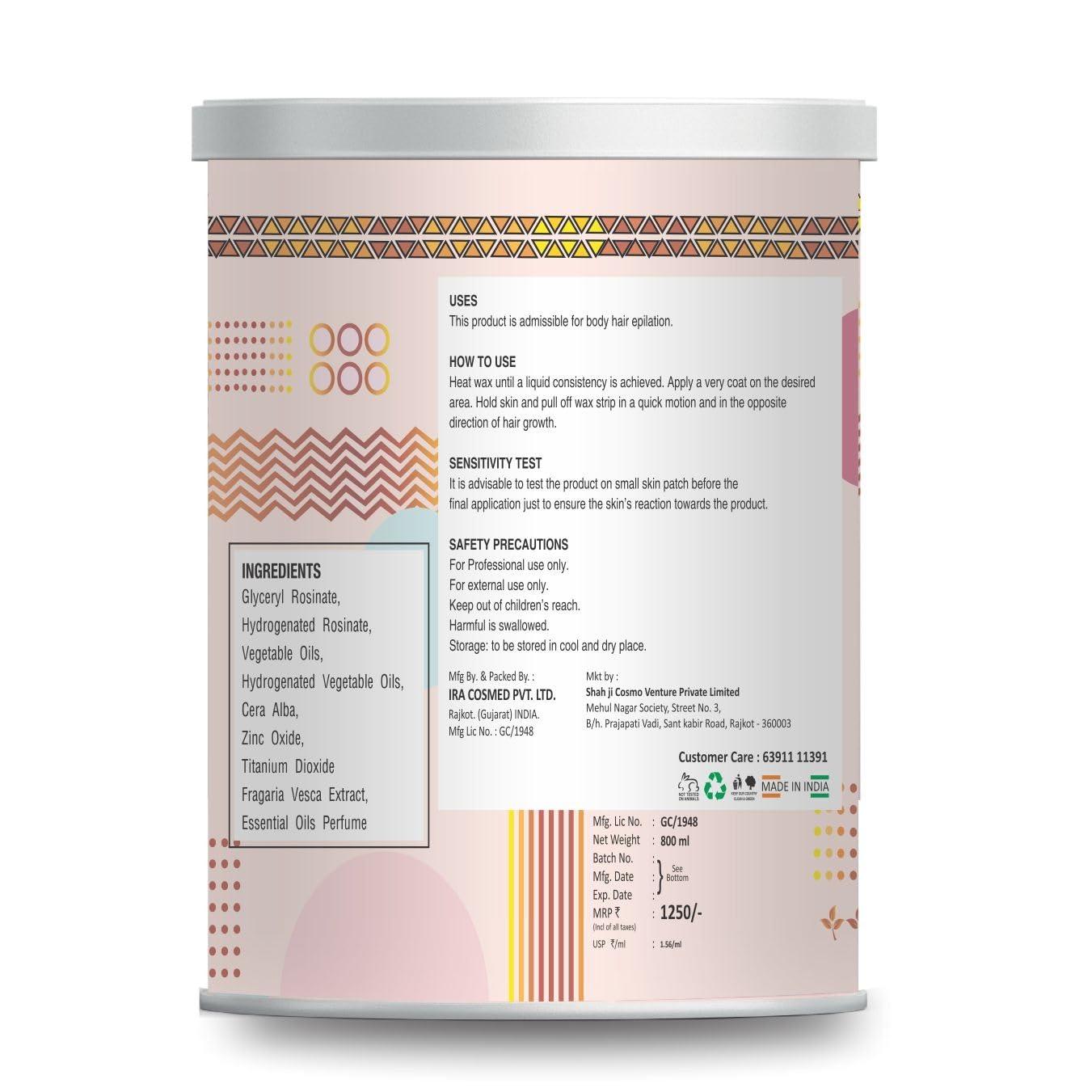 AYRES PROFESSIONAL WITH DEVICE OF A Ayres Liposoluble Gel Wax Crystal Clear Non Sticky Wax (800 Grams) | Arms, Legs, Chest, Back, And Full Body | Men & Women | Tan Removal | Oily To Normal Skin