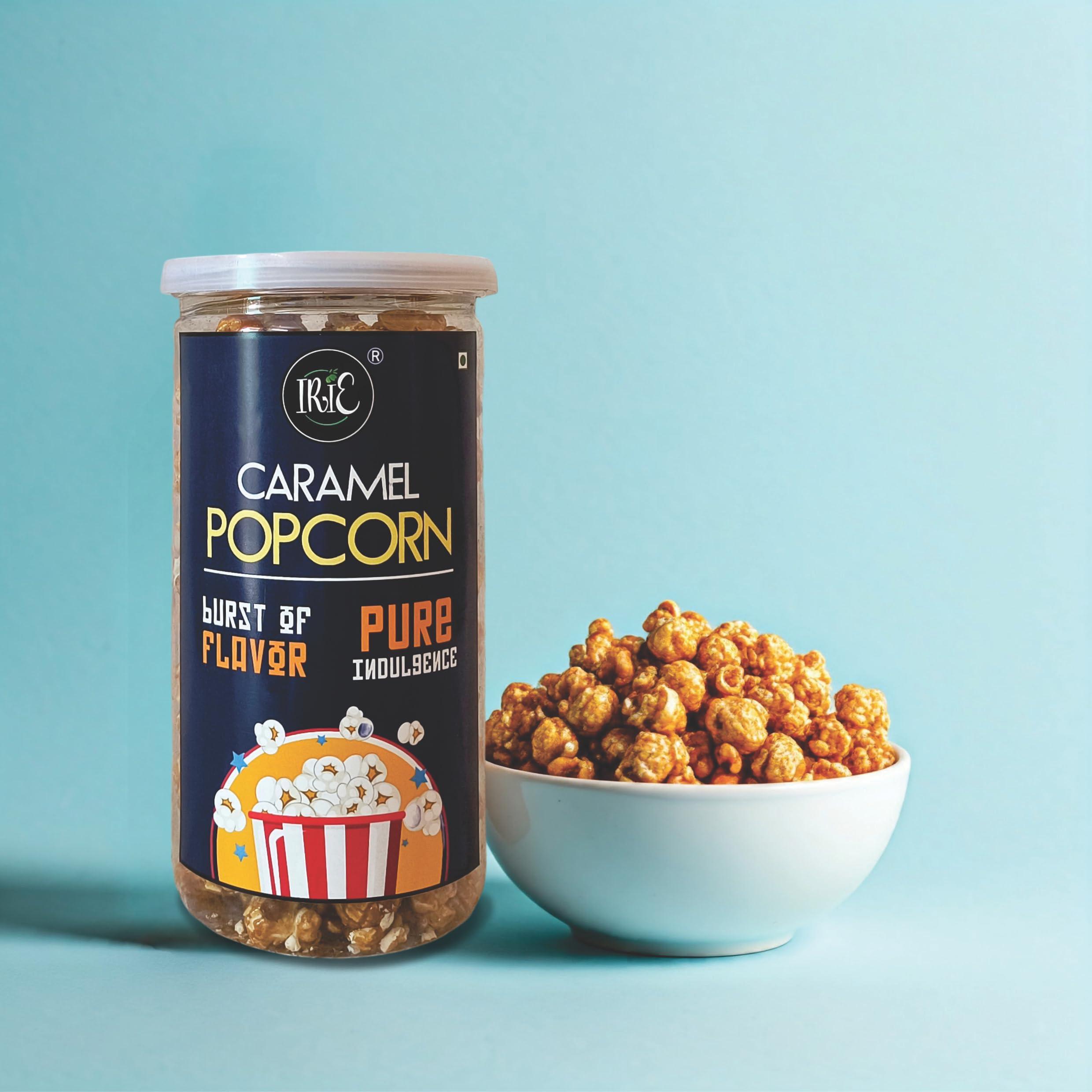 IRIE IRIE Caramel Popcorn | Ready-to-Eat Popcorn | Gourmet Flavored Popcorn (Pack of 2 - 150gms Each)
