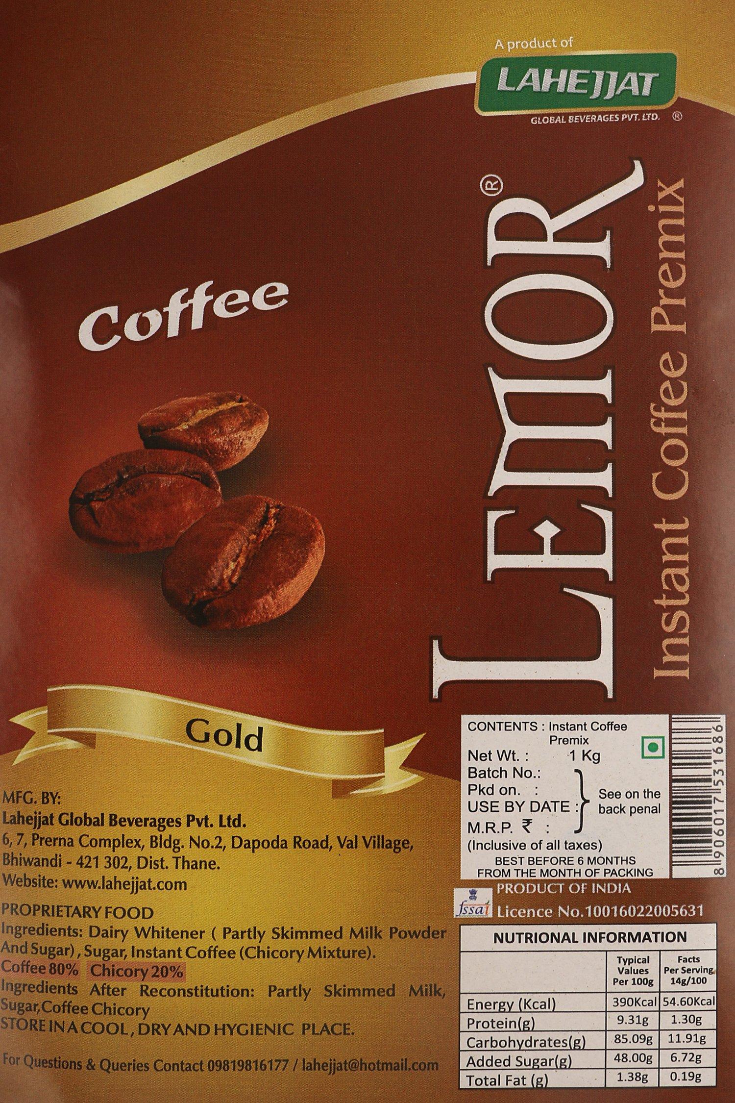 LEMOR Instant Tea Premix for Vending Machine by LEMOR (5kg, Combo Pack of Masala 3 Kgs, Instant Coffee Premix 2 Kgs) | Ready to Drink Tea | Ready to Drink Coffee