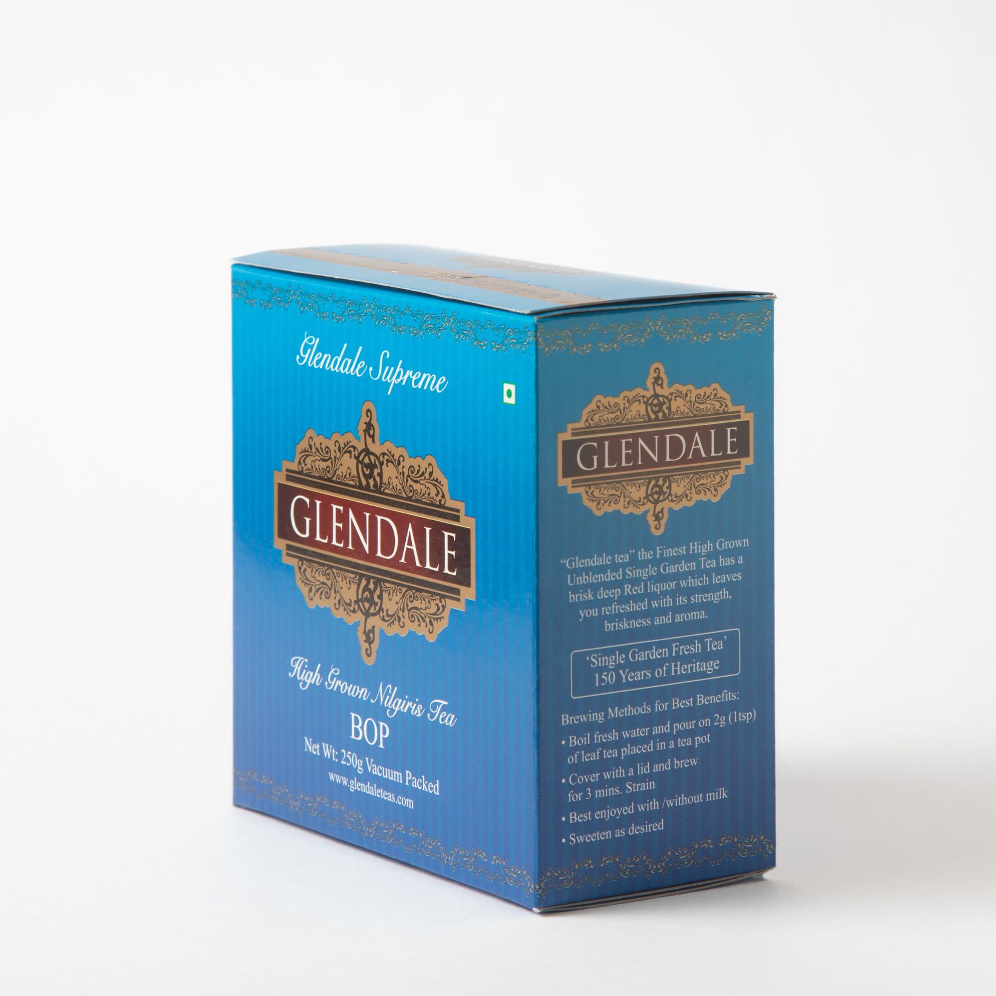 Glendale Glendale High Grown Nilgiris Tea - Broken Orange Pekoe Nilgiris Tea - Loose Leaf Nilgiris Tea powder - Garden fresh Nilgiris Tea loose leaves - Premium Nilgiris Tea - 250g