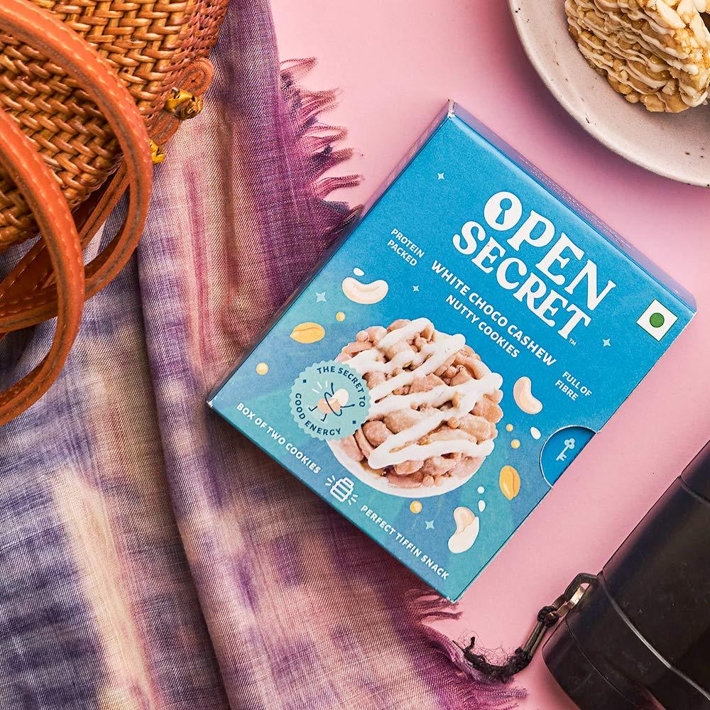 Open Secret Open Secret Cookies | 14 Boxes, 2 Cookies Each | Healthy Snacks, Rakhi Gift for Brother, Cookies Biscuits, Cookies Gift Packs, Healthy High Protein, No Added Maida, Gifts (14 X 2 = 28)