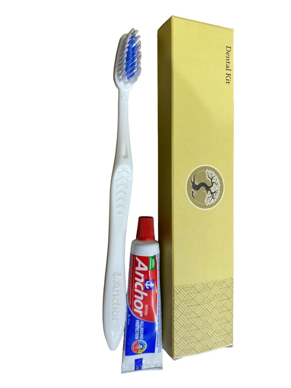 Krafty Kustomz Krafty Kustomz Dental Kit Hotel Accessories, Guest House Kit Dental Kit (1 Toothbrush & 1 Toothpaste 10g) Pack 25 (75)