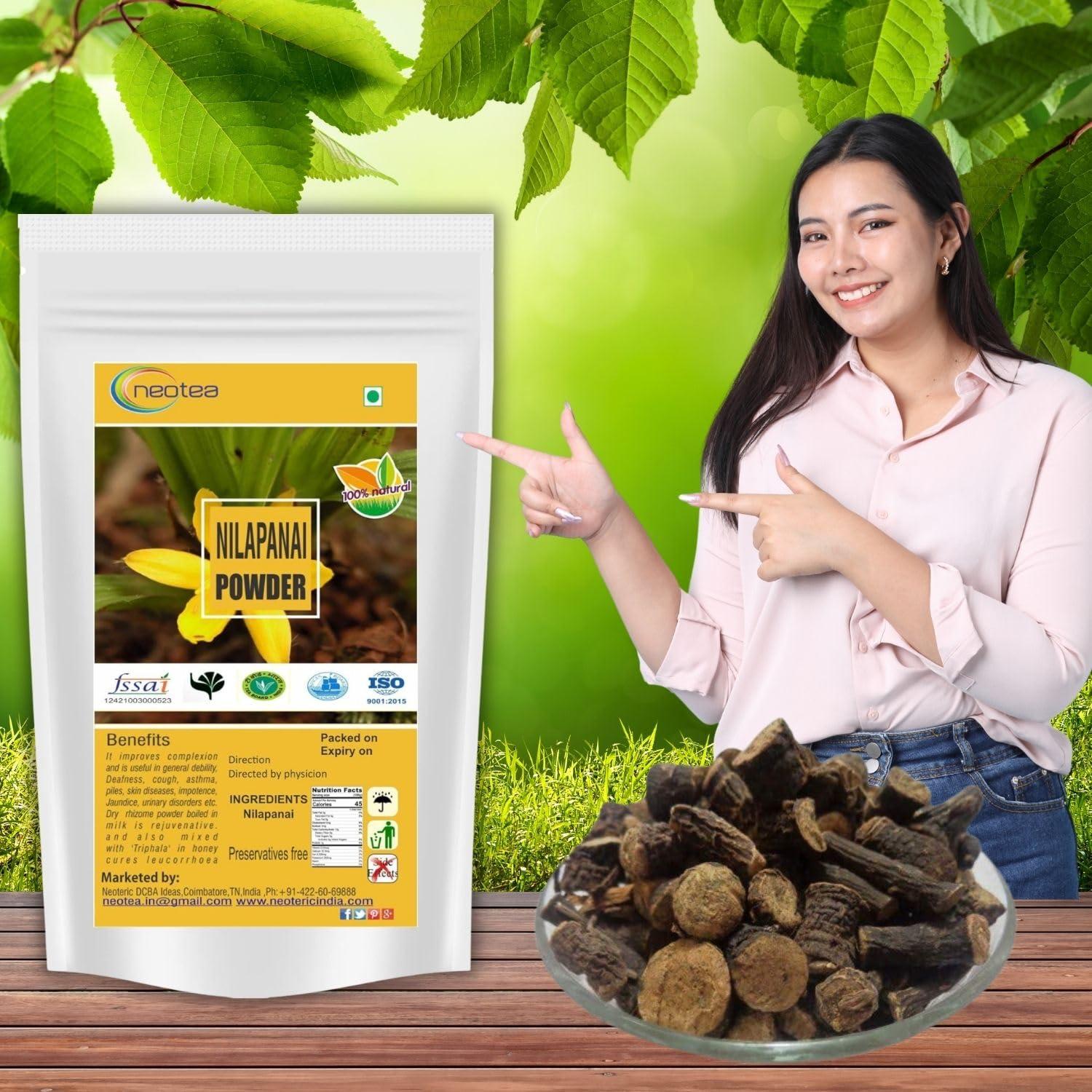 neotea Neotea Nilapanai Kilangu Powder | Black Musli (Kali Musli) | Curculigo Orchioides | Nelpana | Nelamuli Musli | Natural Nelatadi | Boosts Energy & Stamina | Improves Immunity | Supports Reproductive Health | Bone & Joint Support | Healthy Digestion 30