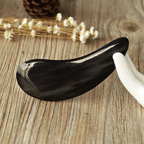 NavaFresh Basics NavaFresh Basics Large Natural Buffalo horn SPA Scraping Plate Body Massager nese Traditional Acupuncture Massage Gua Sha Board Scrape Therapy