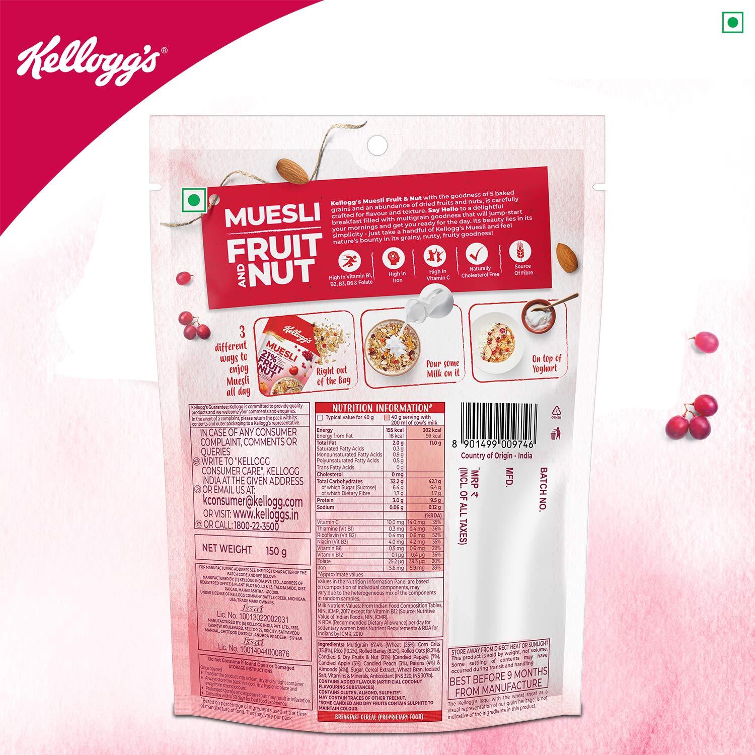 Kellogg's Kellogg's Muesli - Fruit & Nut, 160g