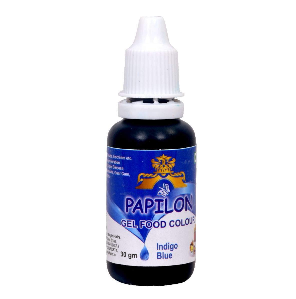 PAPILON Papilon Food Flavours & Colours Concentrated Gel Food Colour Indigo Blue -30gm