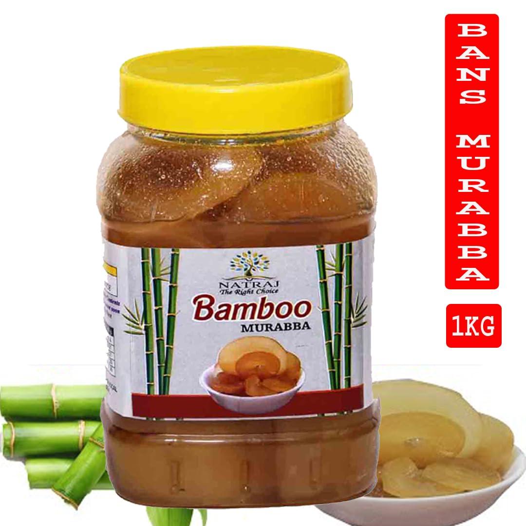 NATRAJ; The Right Choice Natraj The Right Choice Bans/Bamboo Murabba Helps in Height Increase (Bass Ka Murabba 1 KG Pack) Sweet Bamboo Shoots Murabba Natural Homemade Immunity Booster Good for Health