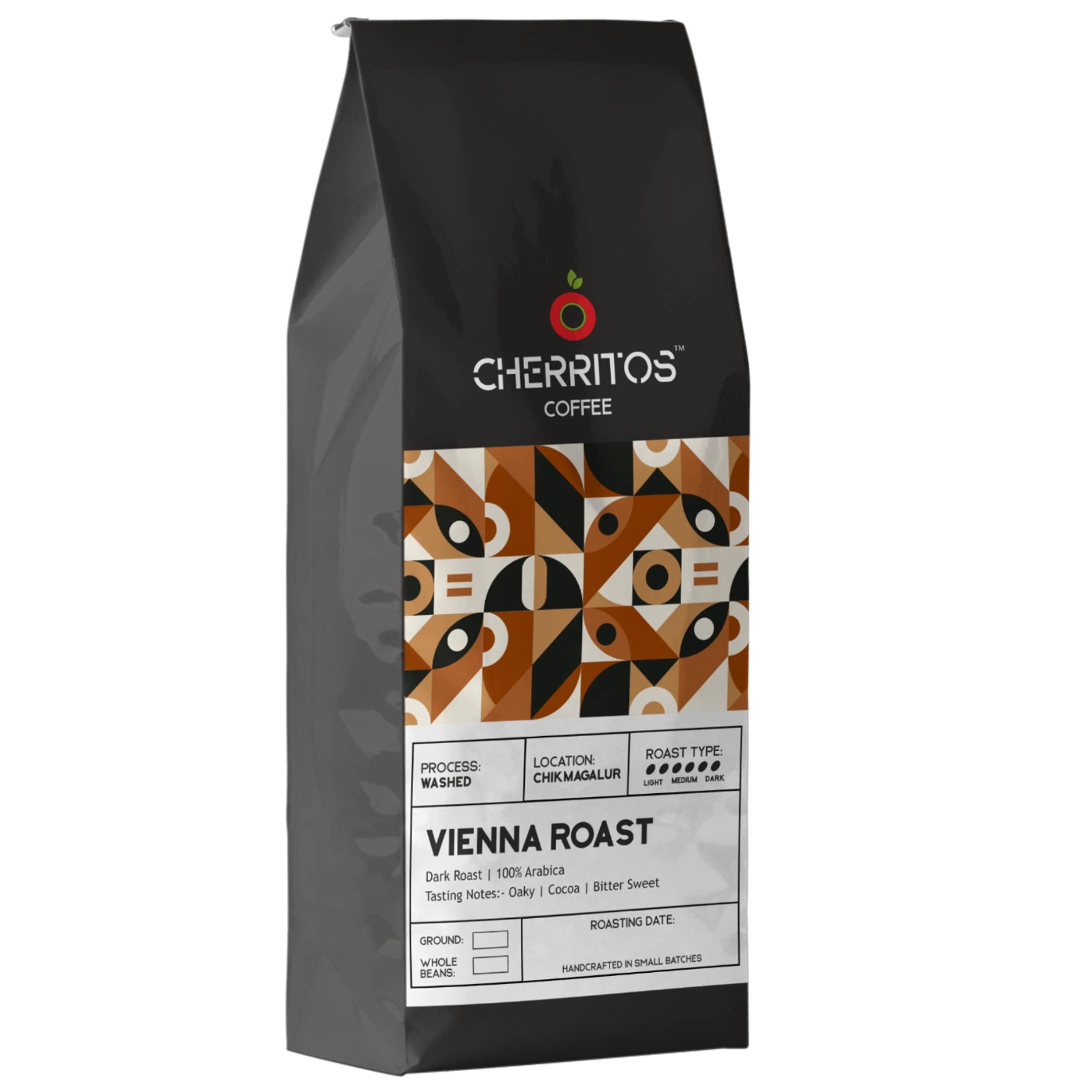 CHERRITOS CHERRITOS Coffee, Vienna Roast (Dark Roast), Arabica Coffee, Freshly Roasted, 250 Grams (Whole Beans)