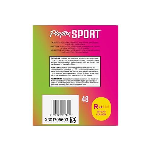 Playtex Playtex, Sport Tampons Regular Absorbency, White, Unscented, 48 Count