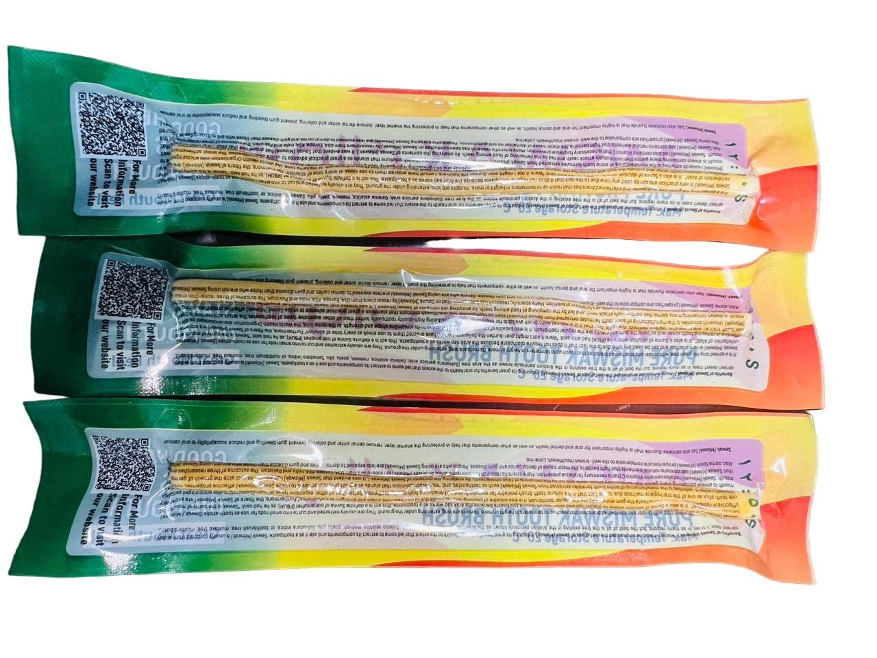 SIWAK AL SALAM AB WORLD CLASS® Natural Herbal Toothbrush Miswak Sticks - Pack of 10 Sticks