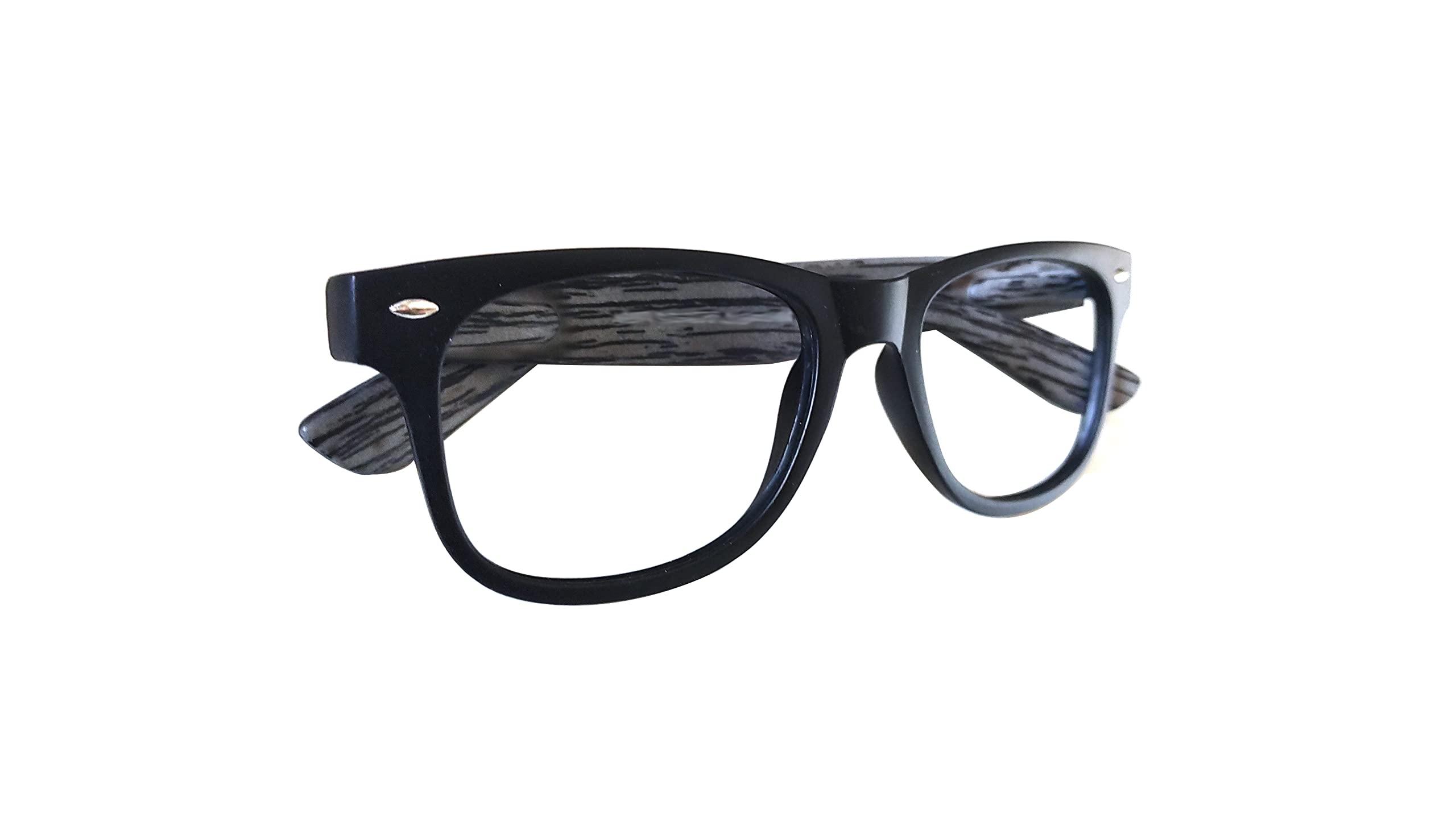 Nspecs An Optical Mall N specs Bifoacal Reading Glasses Distance Zero Power Near +1.00 to +3.00 Power For Mens Womens Black Colour Thick Side TR90 Material Frame With Unbrekable Fibre Glasses (+2.00)