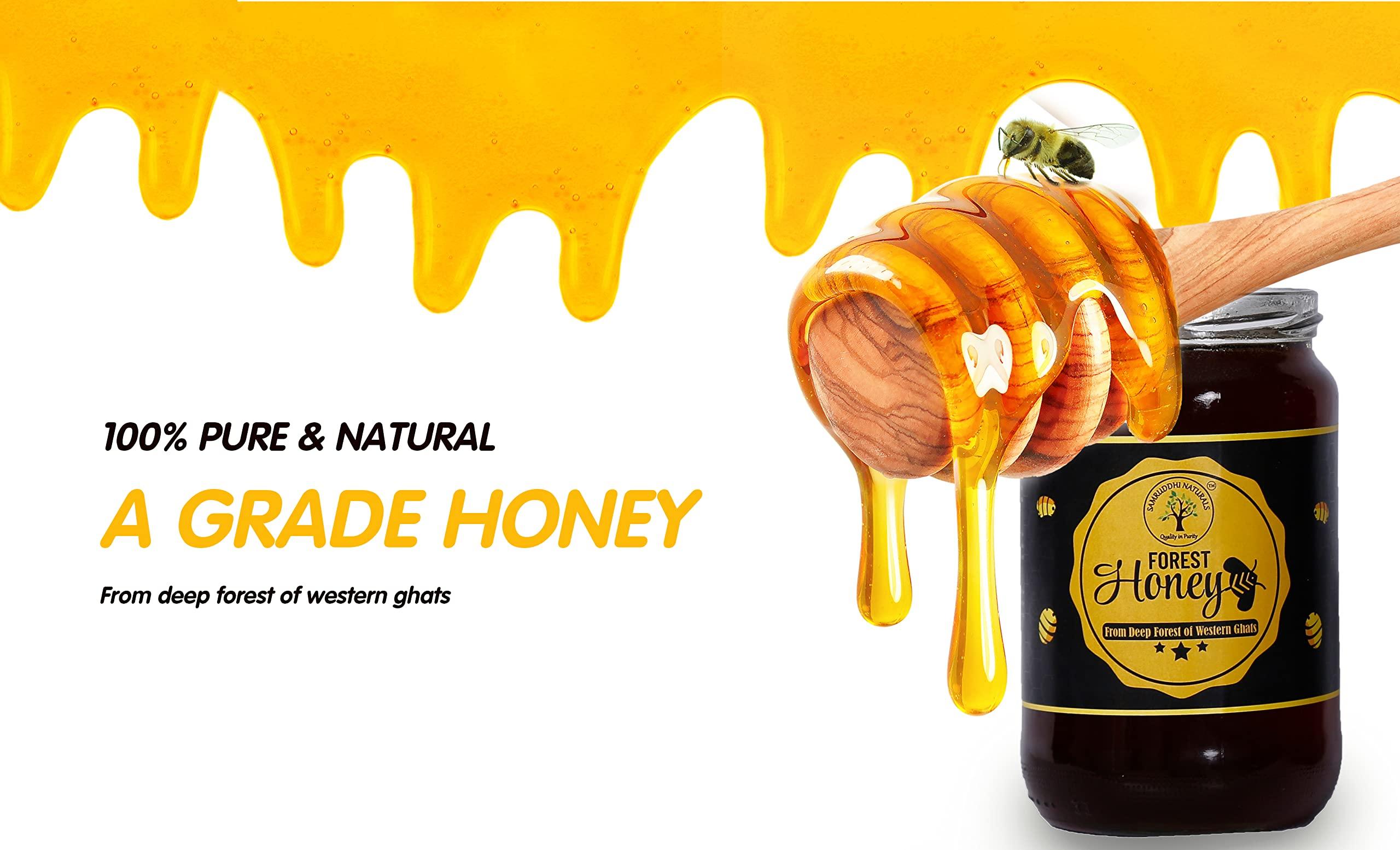 SAMRUDDHI NATURALS SAMRUDDHI NATURALS - Raw Unprocessed 100% Pure Deep Forest DARK Honey from Apis Serena from Western Ghats|Immunity Booster|Lab Tested|-250gms