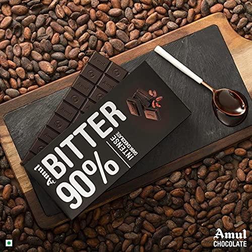 Amul Amul Bitter 90% Chocolate 150gm. (Pack of 2)