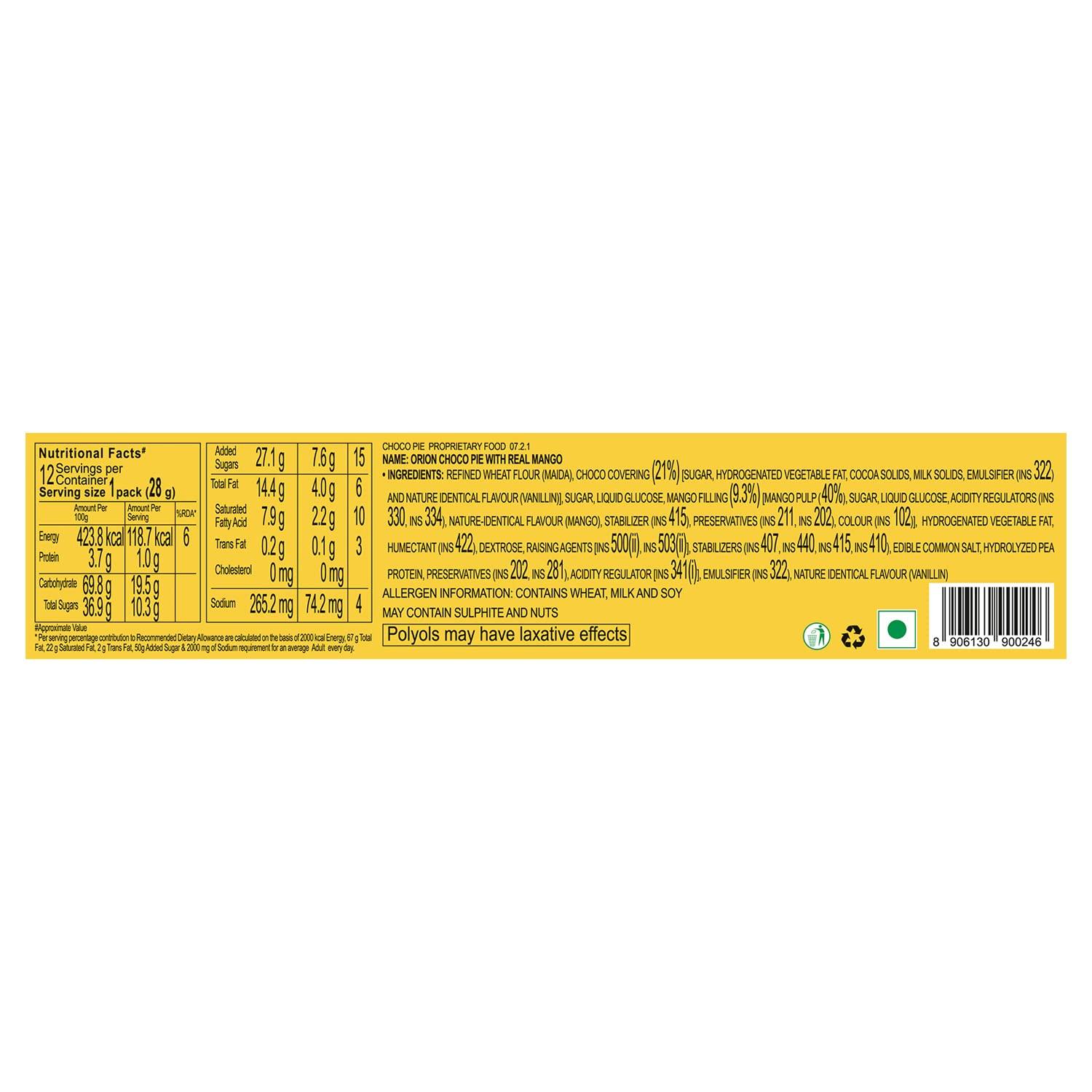 ORION ORION Strawberry Choco Pie - 4 x 6 Piece Pack (24 pies)| Centre-filled Chocolate biscuit & ORION Choco Pie Combo - Mango Choco Pie 12pcs x 2 (24 pies)| centre-filled chocolate biscuit