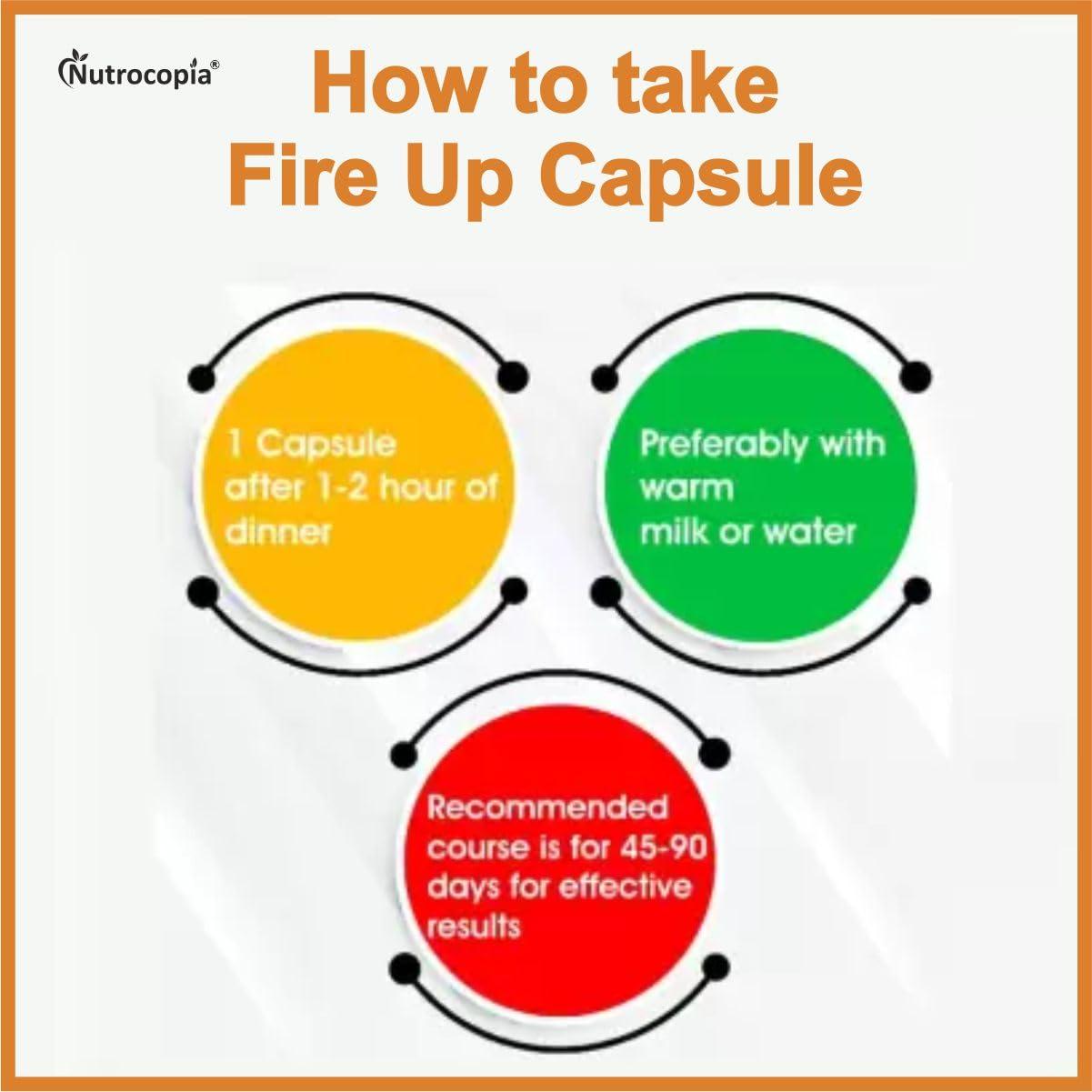 Nutrocopia Nutrocopia Fire Up Capsule - Natural Dietary Supplement (60 Caps) Pack of 1