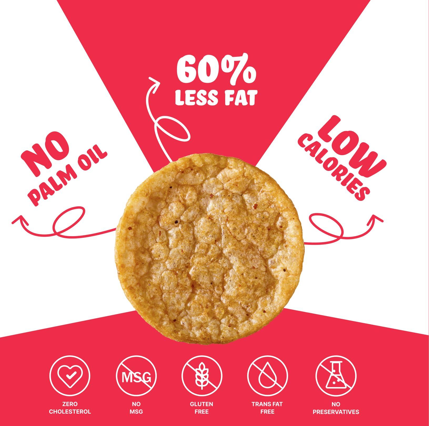 BRB BRB Popped Potato Chips | Not Baked, Not Fried | 8 Packs X 52 Grams | 2 Flavours - Bhel (4) & Sweet Chipotle (4) | 60% Less Fat | Low Calorie | Healthy Snack