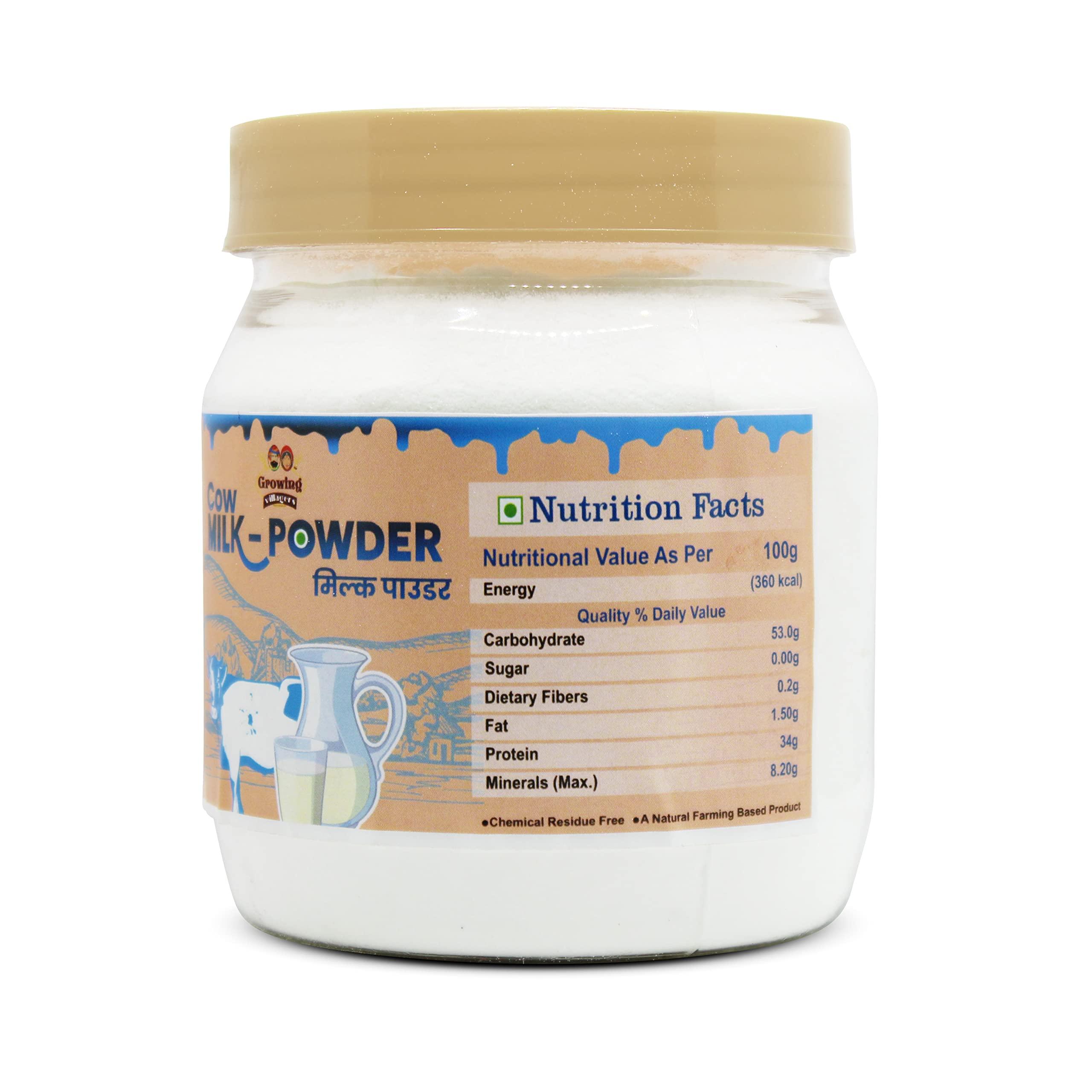 Growing Villagers Growing Villagers Natural Cow Milk Powder | Whole Milk Cream Freeze Dried Organic Grass Fed A2 Cow Milk Powder | Multipurpose Use | No Additives No Preservatives | 150 Grams