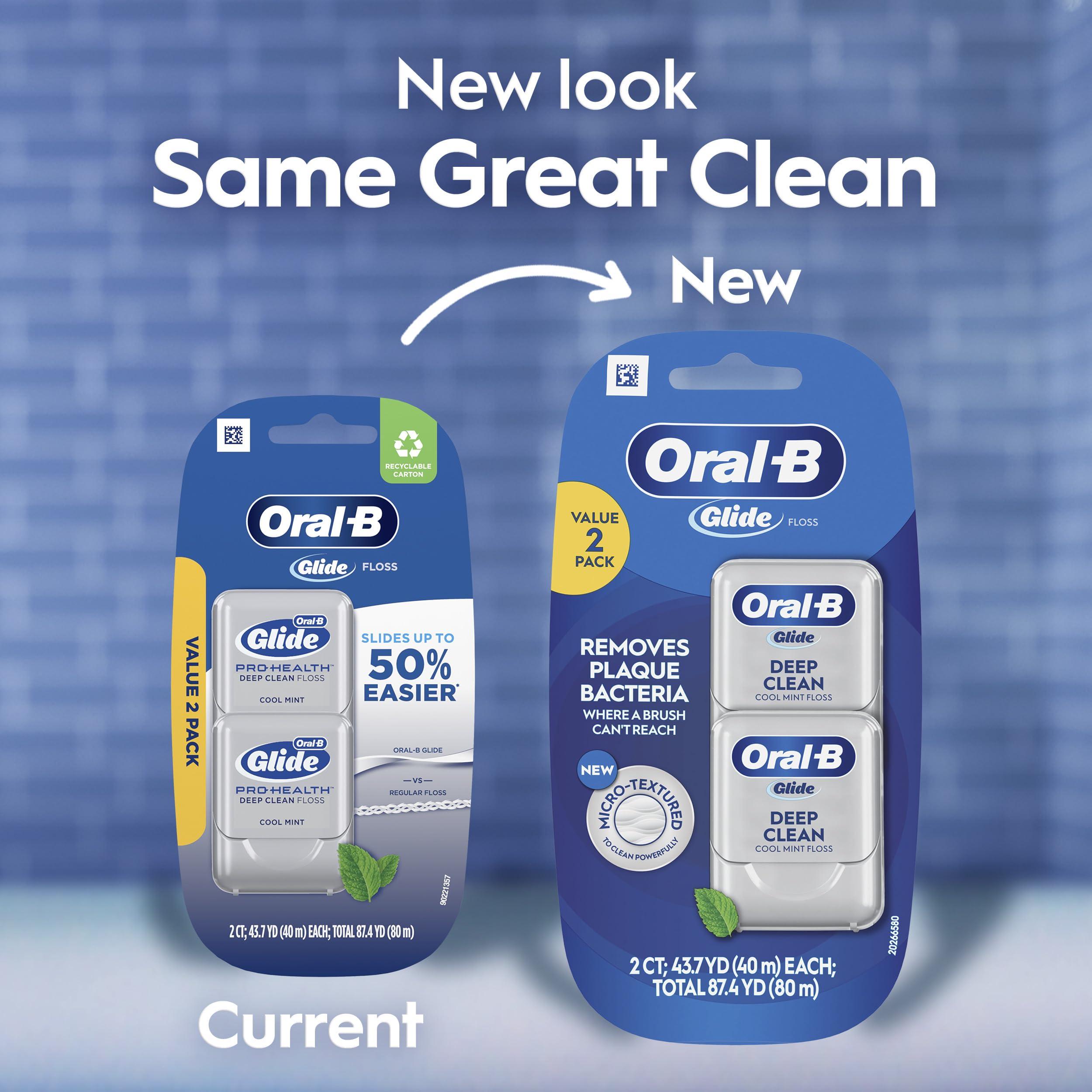 Glide Oral-B Glide Pro-Health Deep Clean Cool Mint Flavor Floss Twin Pack 80 M