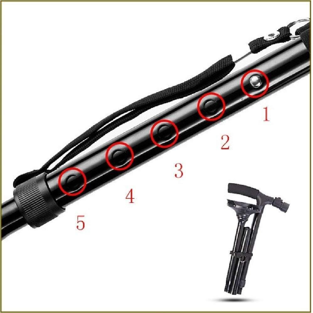 Vidhi Sales Vidhi sales Foldable Walking Stick 4 Head Pivoting Stick with Built In LED Lights