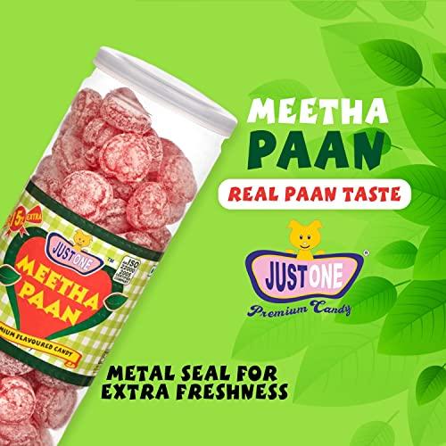 JUSTONE JUSTONE Yummy Kala Khatta Candy & Meetha Paan 460g || Pan Candies || Mukhwas || Mouth Freshner Candy || Bombay Style Kala Khatta