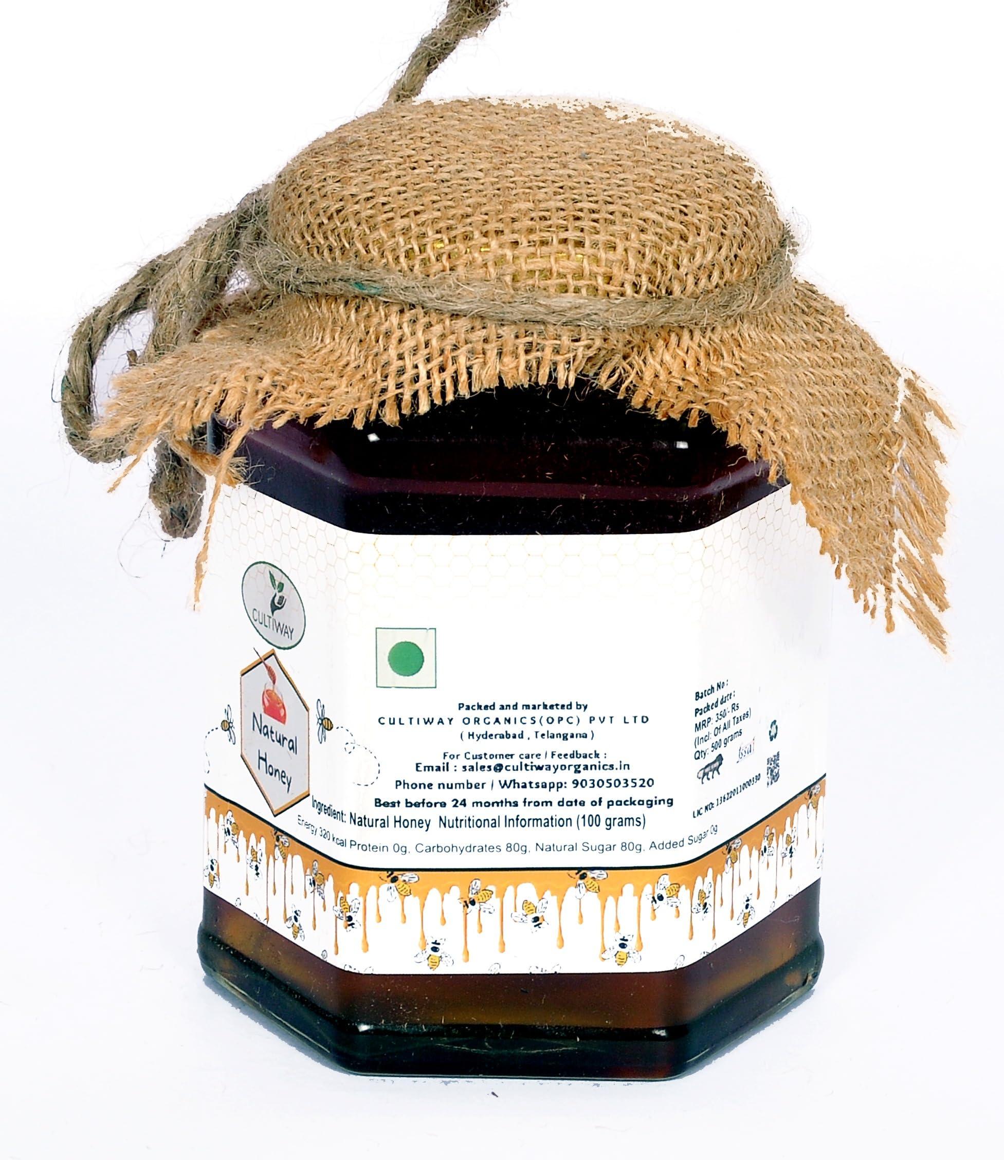 CULTIWAY ORGANICS CULTIWAY ORGANICS Natural Honey 100% Pure and Organic, Unfiltered Tested Honey | Raw and Unprocessed 1 KG