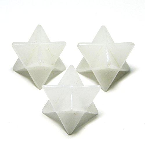Nature's Crest Nature's Crest White Aventurine 8 Point Merkaba Star 1 Pc Natural for Metaphysical Energy Healing Meditation Chakra Reiki Tool Sacred Geometry Tetrahedron Crystal Gemstone Altar Decor Spiritual Gifts