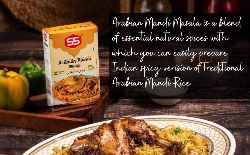 SS MASALAS SS Masalas Alfaham Masala and Arabian Mandi Masala 100g each.
