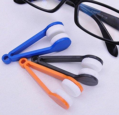 The Flash Store 12 pcs Mini Sun Glasses Eyeglass Microfiber Spectacles Cleaner Brush Cleaning Tool,Random Color (12)