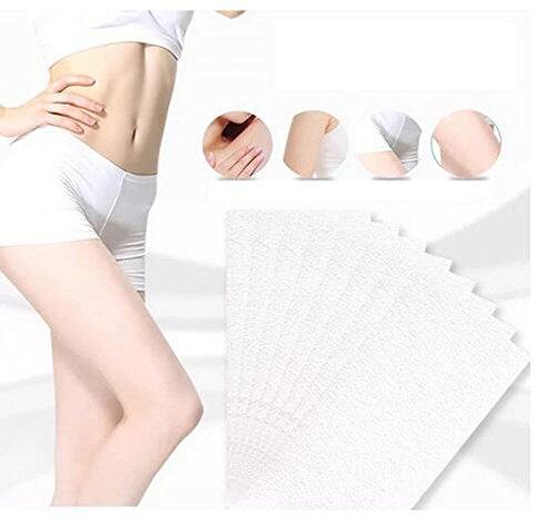 Suoirblss 100 PCS Wax Strips Hair Removal Waxing Strips Facial Body Epilating Strips Non Woven Wax Strip for Face Legs Underarms Body and Bikini for Home or Beauty Salon